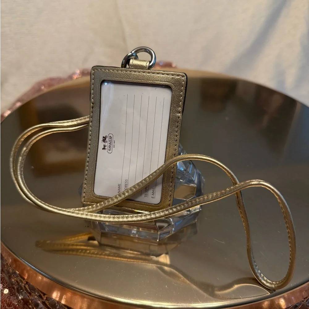 Coach Gold and Black Card Holder